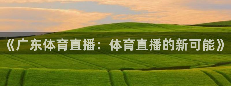 《广东体育直播：体育直播的新可能》